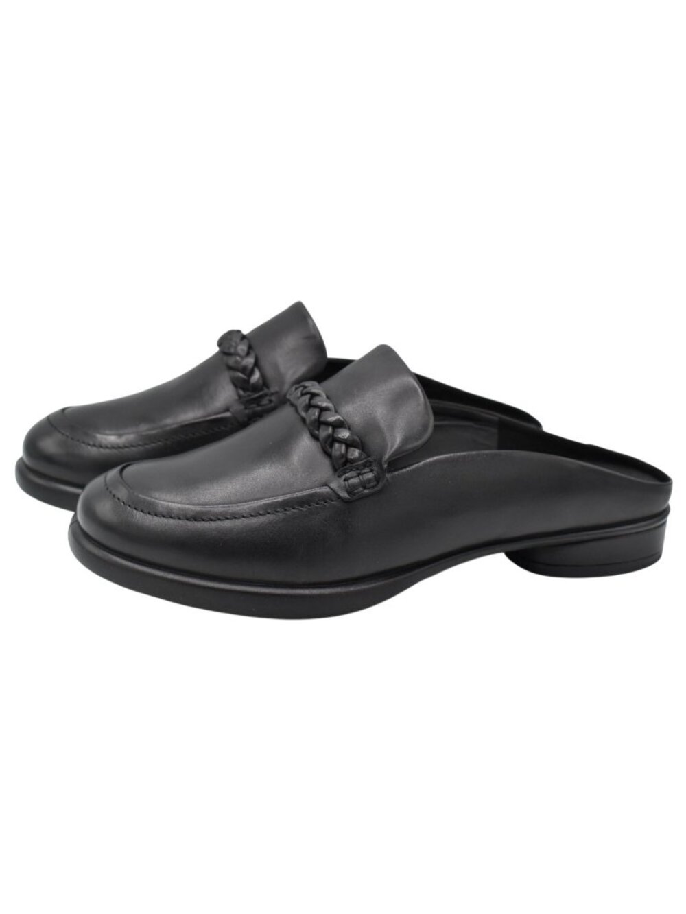 ECCO Womens Size‎ EU 39 Sculpted LX Black Leather Slip On Mules Shoes